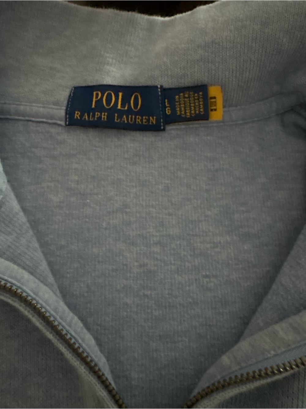 Ralph Lauren Light Blue Quarter-Zip Polo Pullover - Picture 3 of 8